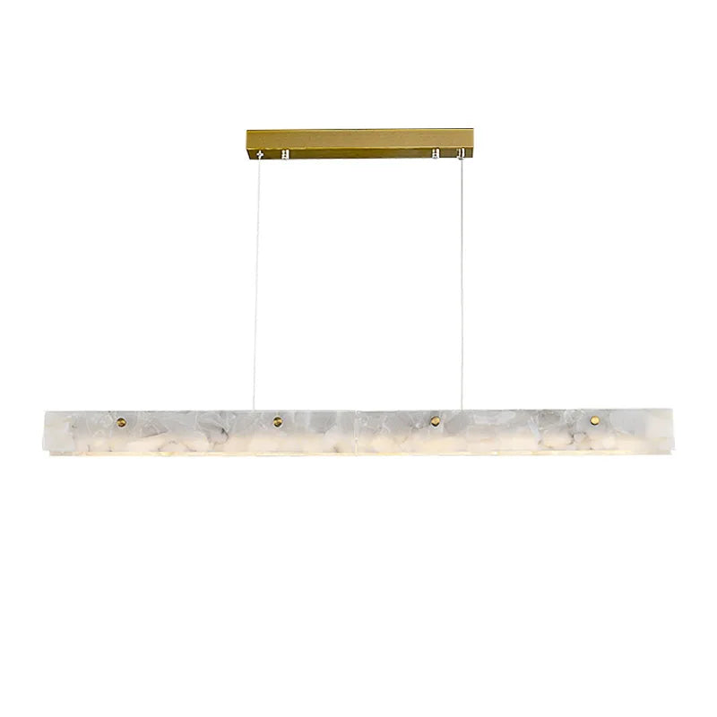 Art Deco Marble Steel Chandelier: Modern LED Black Gold Lighting for Dinning Room