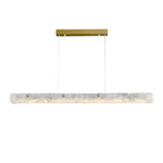 Art Deco Marble Steel Chandelier: Modern LED Black Gold Lighting for Dinning Room