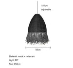 Handmade Rattan Pendant Light for Living Room, Bedroom - Japanese Style