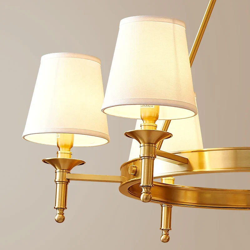 Copper American Chandelier: Luxury Modern Living Room, Dining Room, Bedroom Light