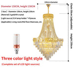 Crystal Chandelier for Duplex & Villa Living Rooms