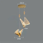 Butterfly LED Pendant Light for Bedroom and Living Room Decor
