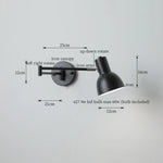 Black Iron LED Wall Sconce for Home Decor - Modern Nordic Style