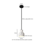 Wabi Sabi LED Pendant Lights Fixture Terrazzo Hanging Lamp Lighting