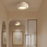 LED Yellow Travertine Flush Mount Ceiling Light Fixtures