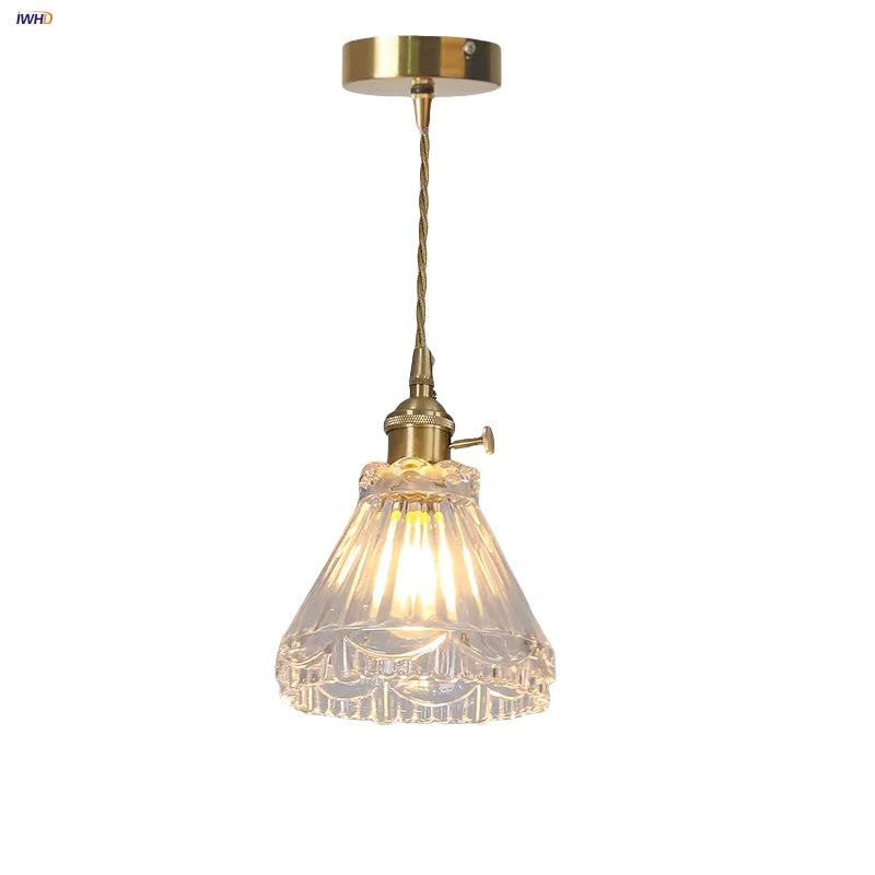 Afralia™ LED Glass Pendant Light - Modern Nordic Kitchen Bedside Hallway Hanging Lamp