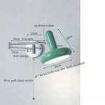 Swing Arm LED Wall Lamp Cream for Living Room Bedside Mirror Light