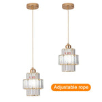 Crystal Pendant Light: Modern Nordic Chandelier for Bedroom, Dining Room, Kitchen Island