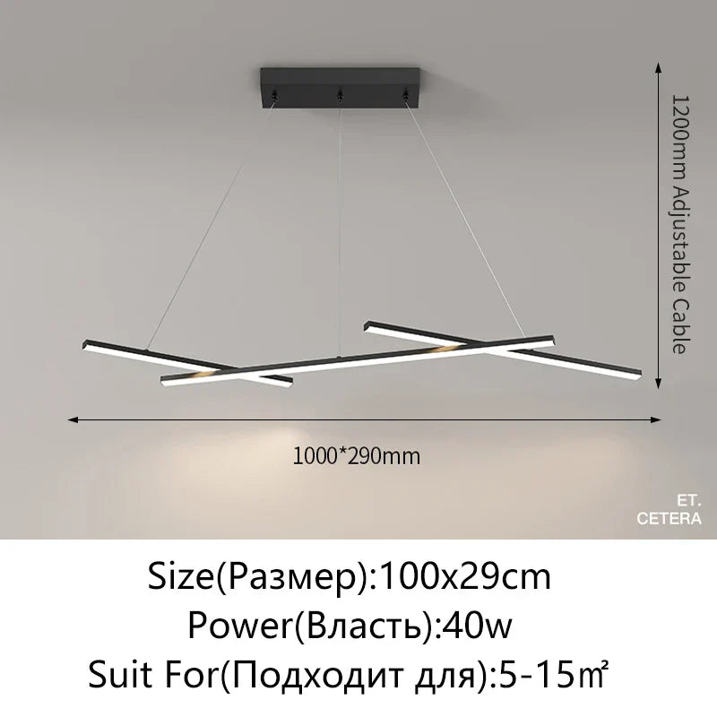 Modern LED Chandelier for Living Room Dining Kitchen Ceiling Light