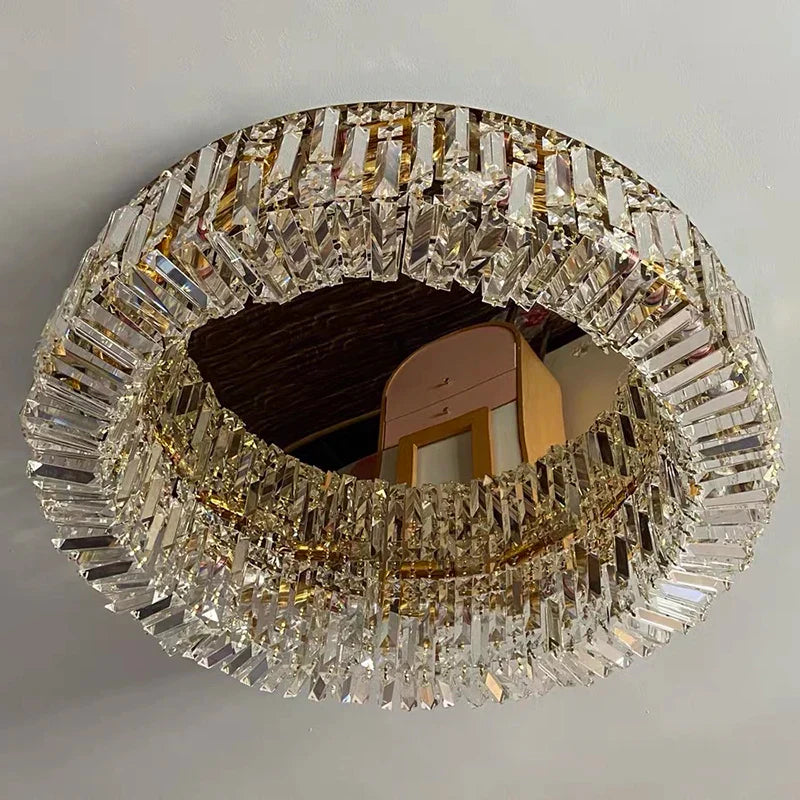 Crystal LED Ceiling Lamp for Chic Living, Bedroom, and Dining Room