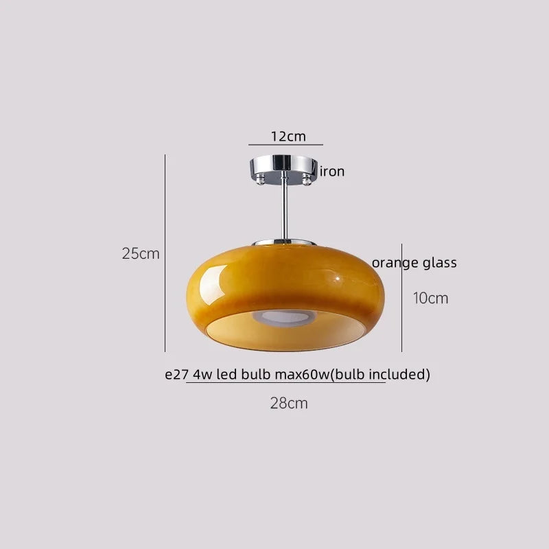 Walnut LED Ceiling Lamp Modern Indoor Lighting Fixture