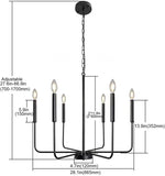 Modern Retro Chandelier Pendent Lamp LED Living Room Lighting Fixtures