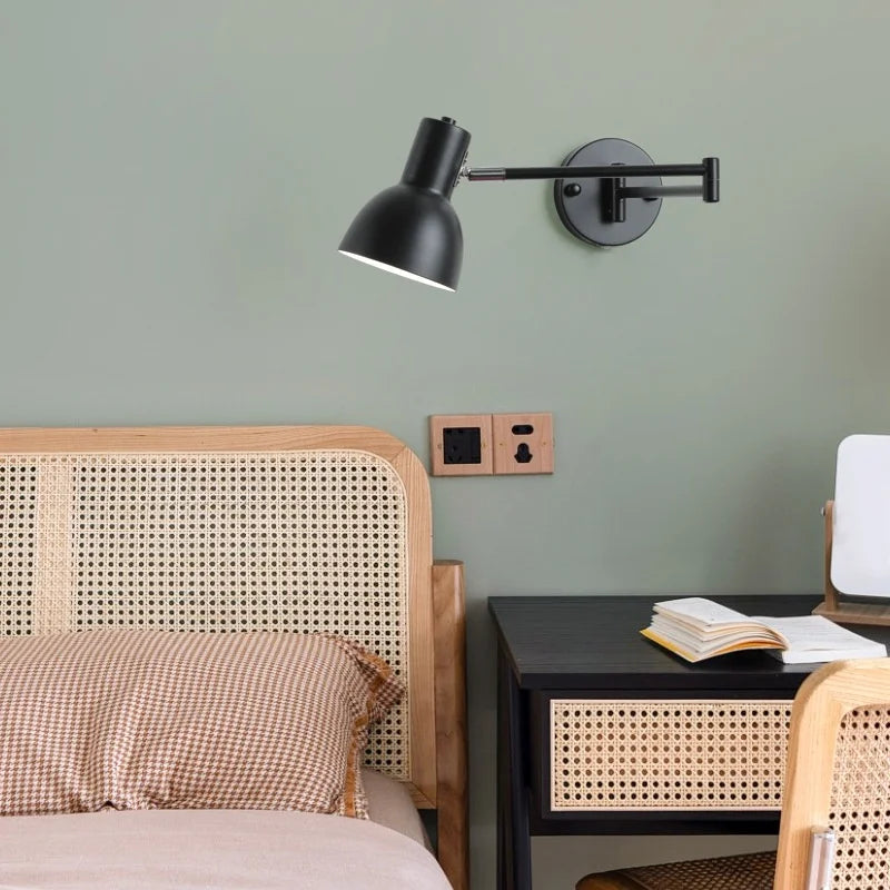 Black Iron LED Wall Sconce for Home Decor - Modern Nordic Style