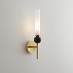Copper Base Glass Shade Wall Lamp for Modern Living Room Decor