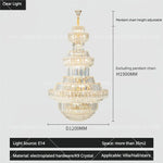 Crystal Chandelier: Villa High Living Room Luxury Lighting