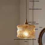 Wicker Glass LED Pendant Light - Modern Adjustable Fixture for Restaurant & Coffee Bar