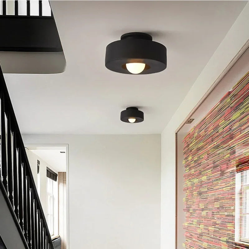 Nordic Wabi Sabi LED Ceiling Light Fixture for Modern Bedroom Decor