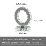 Modern LED Crystal Stainless Steel Desk Lamp for Bedroom and Outdoor Lighting