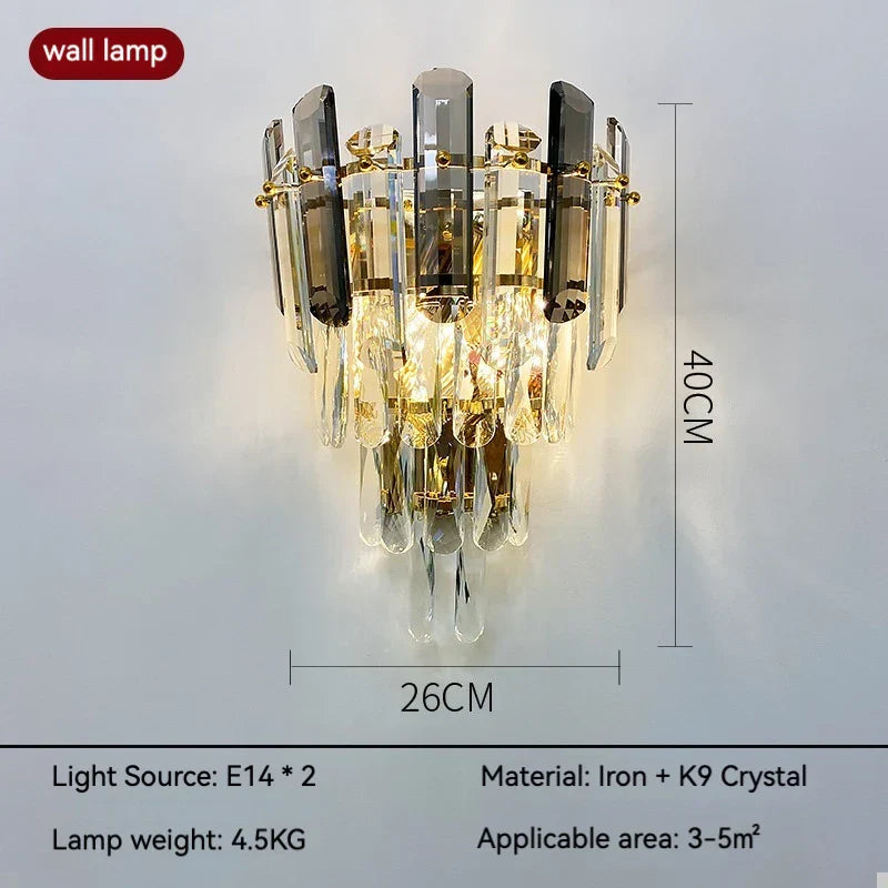Gold Crystal Chandelier: Luxury Lighting for Dining Living Bedroom Kitchen Island