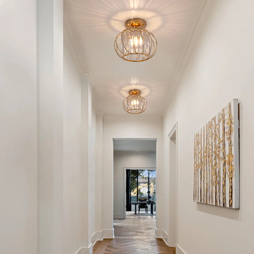 Crystal Chandelier Lantern Pendant Light Fixture for Modern Home Décor