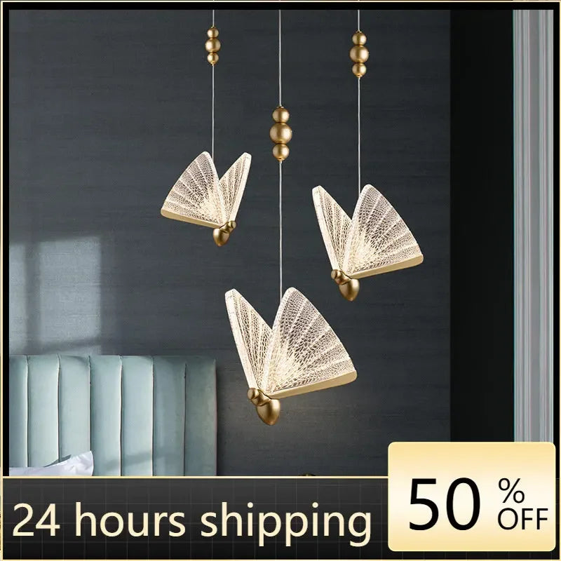 Butterfly LED Pendant Light for Bedroom and Living Room Decor