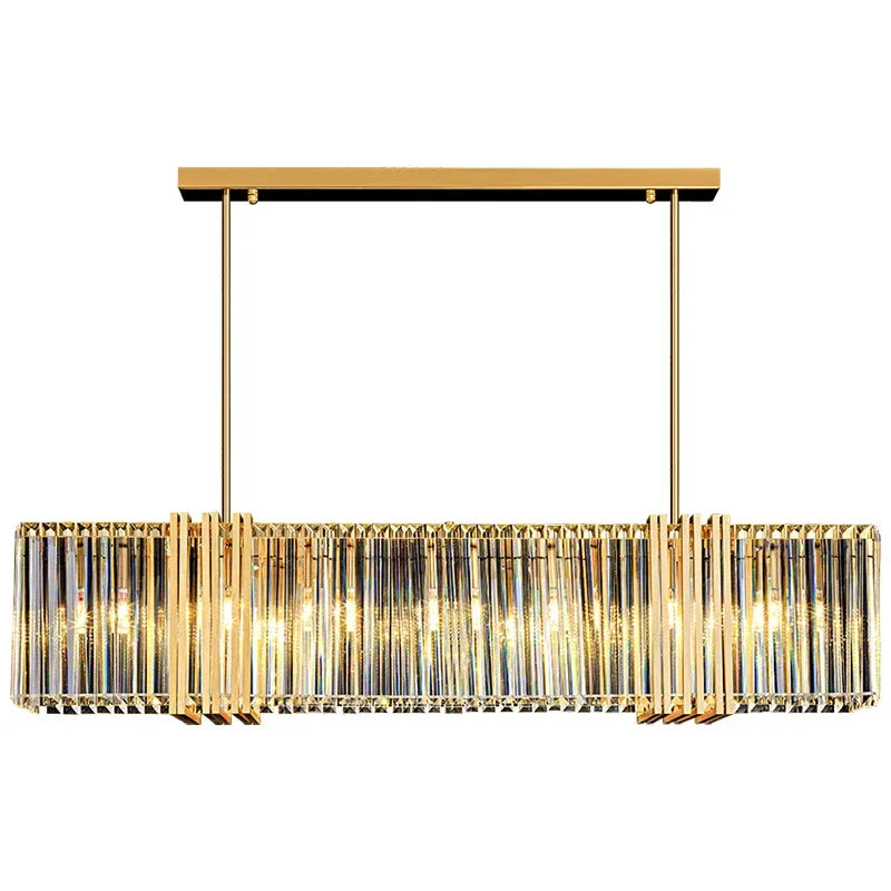 Luxe E14 LED Crystal Pendant Chandelier: Elegant Dining Room Lighting