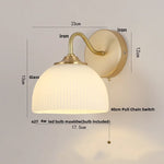 Wood Canopy LED Wall Light with Pull Chain Switch for Bar, Bedroom & Restaurant