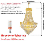 Crystal Chandelier for Duplex & Villa Living Rooms