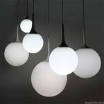 Nordic Glass Ball Pendant Lights LED Chandelier for Living Room & Restaurant