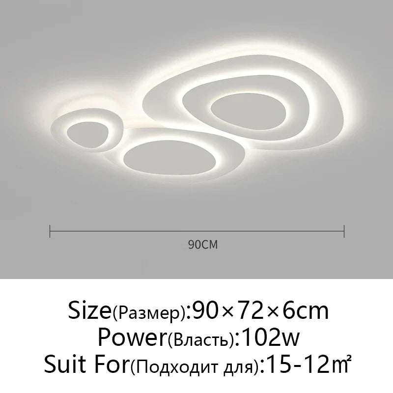 White LED Ceiling Lamp for Modern Living Room Bedroom Kitchen Décor