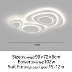 White LED Ceiling Lamp for Modern Living Room Bedroom Kitchen Décor