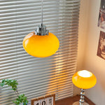 Modern Bauhaus Glass Pendant Chandelier Light for Home Decor in Orange