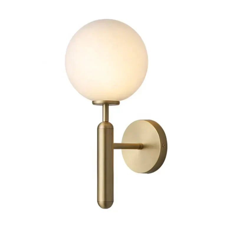 Modern Gold Glass Wall Lamp for Hotel Bedroom LED Indoor Energy Saving