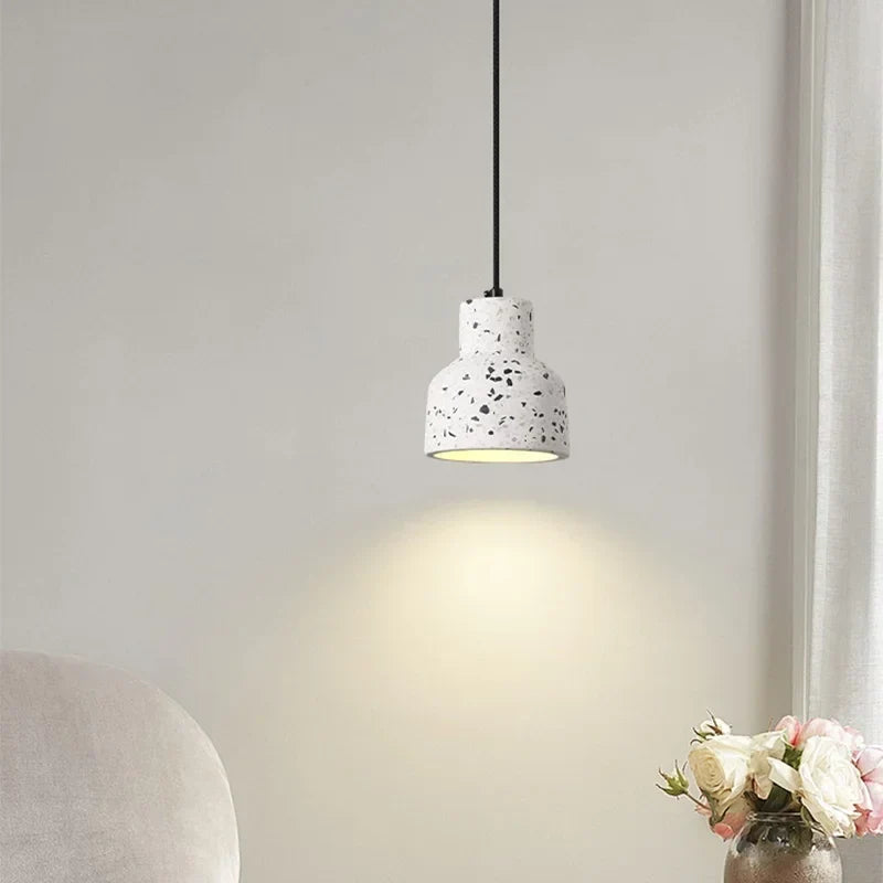 Terrazzo LED Pendant Lamp: Minimalist Nordic Design for Bedroom, Dining, Living Room