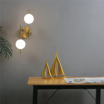 Glass Ball LED Wall Light: Modern Indoor Bedroom Lamp for Home Decor