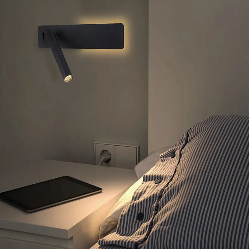 LED Wall Reading Lamp for Bedroom, Hotel Headboard, Night Light