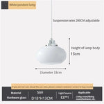 Modern Bauhaus Glass Pendant Chandelier Light for Home Decor in Orange