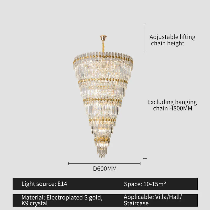 Crystal Chandelier: Modern Light Luxury for Living Room, Dining Room, and Bedroom