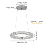 Crystal Pendant LED Chandelier for Modern Living Room Kitchen Decor