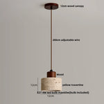 Yellow Travertine Stone LED Pendant Lamp for Kitchen, Living Room, Bedroom