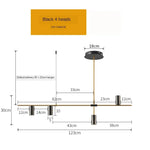 Modern Golden Metal LED Chandelier for Kitchen Dining Room Lighting
