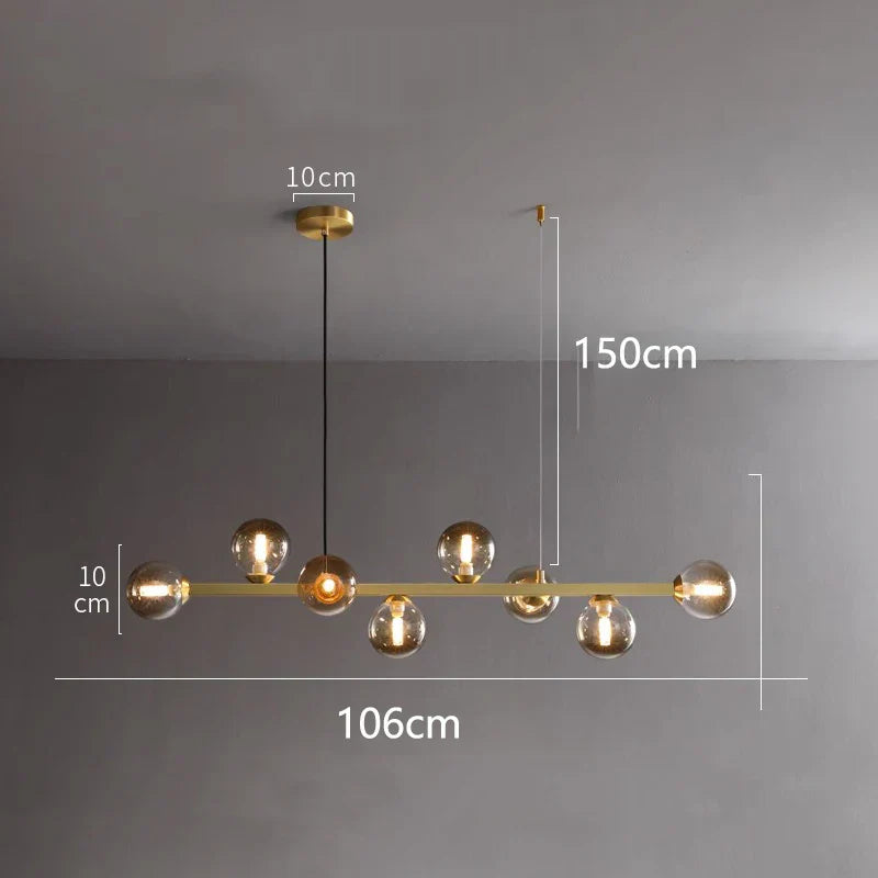 LED Pendant Chandeliers for Modern Living and Dining Room Lighting