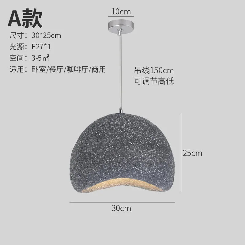 Minimalist Resin Pendant Light: Modern Nordic Chandelier for Restaurant and Bar Counter