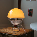 Nordic Glass Table Lamp Retro Metal Spring Design for Modern Living Spaces