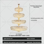 Luxury Crystal Chandelier for Duplex Villa Staircase and Living Room