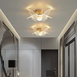 Gold Acrylic LED Ceiling Light - Modern Nordic Style Lighting for Home Decor