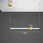 Glass Rod Pendant Light - Modern Long Hanging Lamp for Living Room, Bedroom & Shop