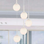Nordic Glass Ball Pendant Lights LED Chandelier for Living Room & Restaurant