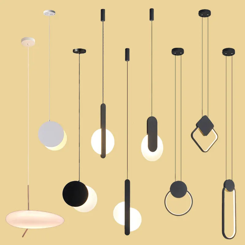 Nordic LED Pendant Light Fixture for Indoor Lighting in Living Room, Kitchen, Dining