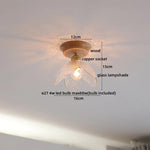 Wood Glass LED Ceiling Lamp Modern Plafondlamp for Home Restaurant Living Room